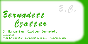 bernadett czotter business card